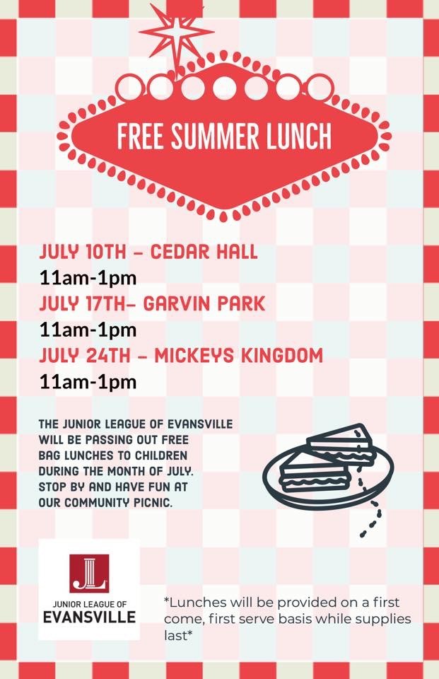 Free Summer Lunch Program Junior League of Evansville